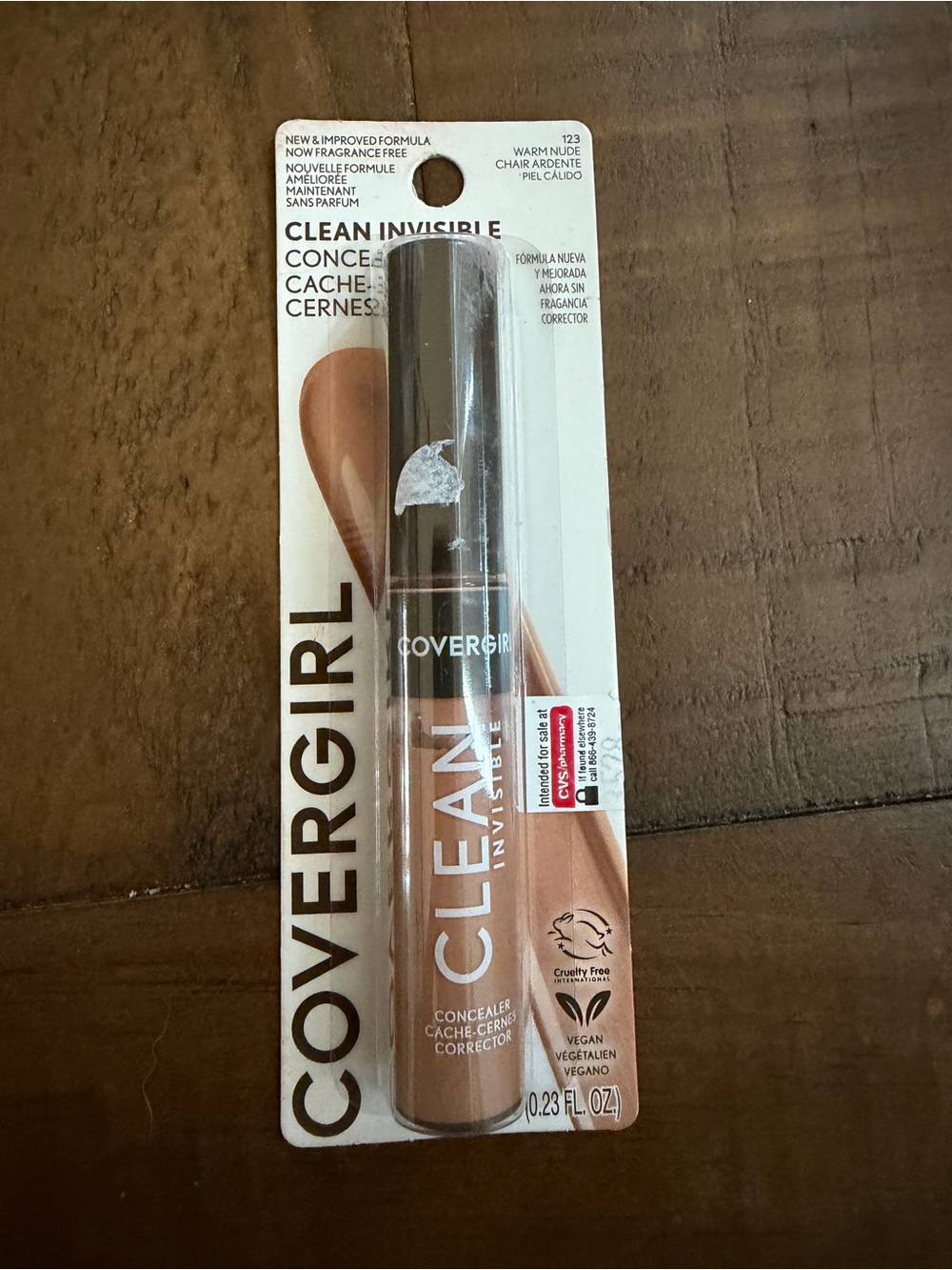 Covergirl clean invisible concealer corrector warm nude 123 new sealed